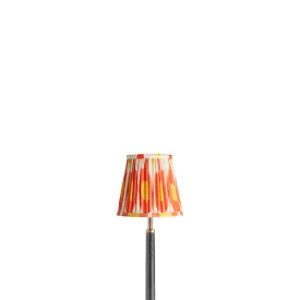 14cm tall tapered shade in st clements egg & spoon silk ikat