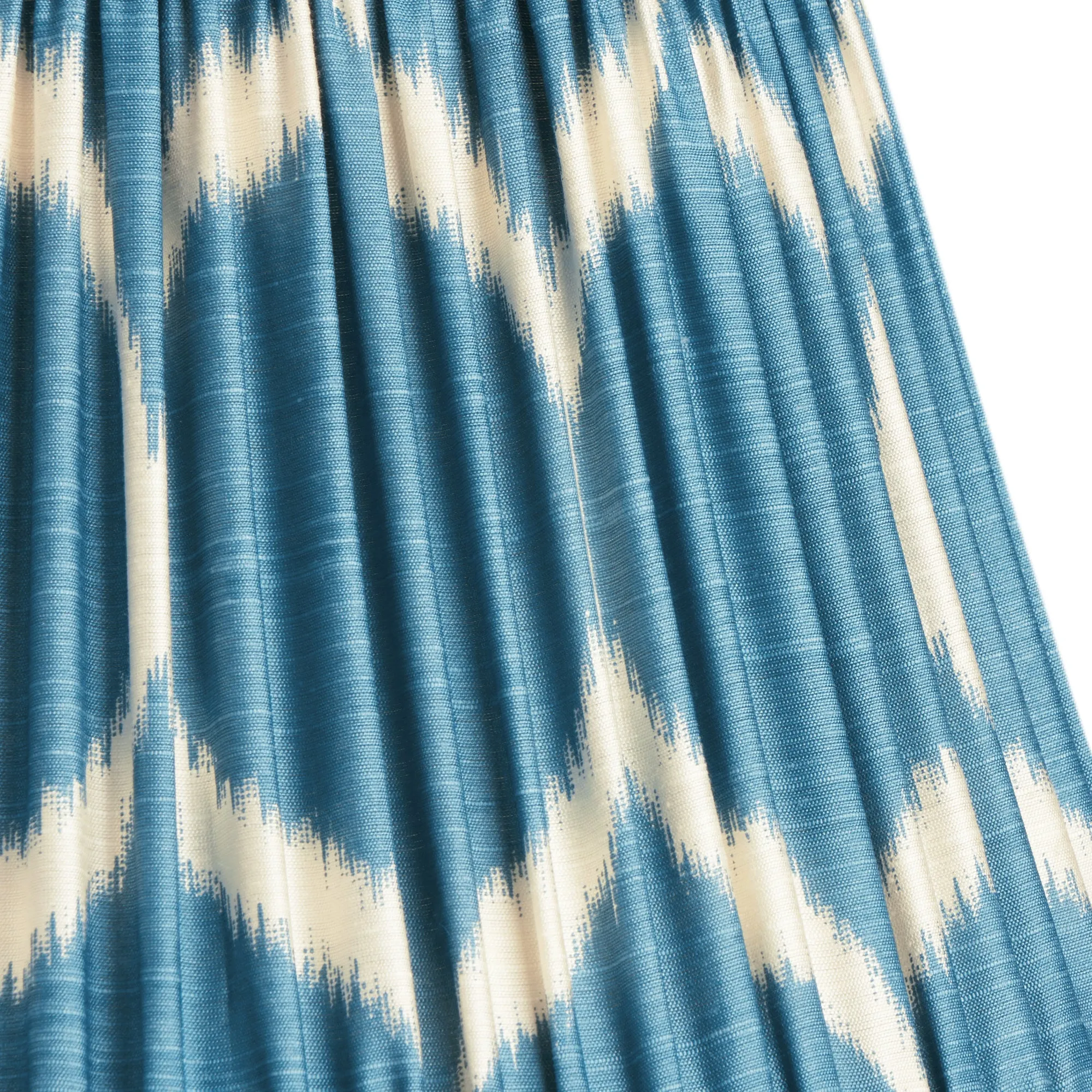 16cm empire shade in turkish blue Yoda printed silk ikat