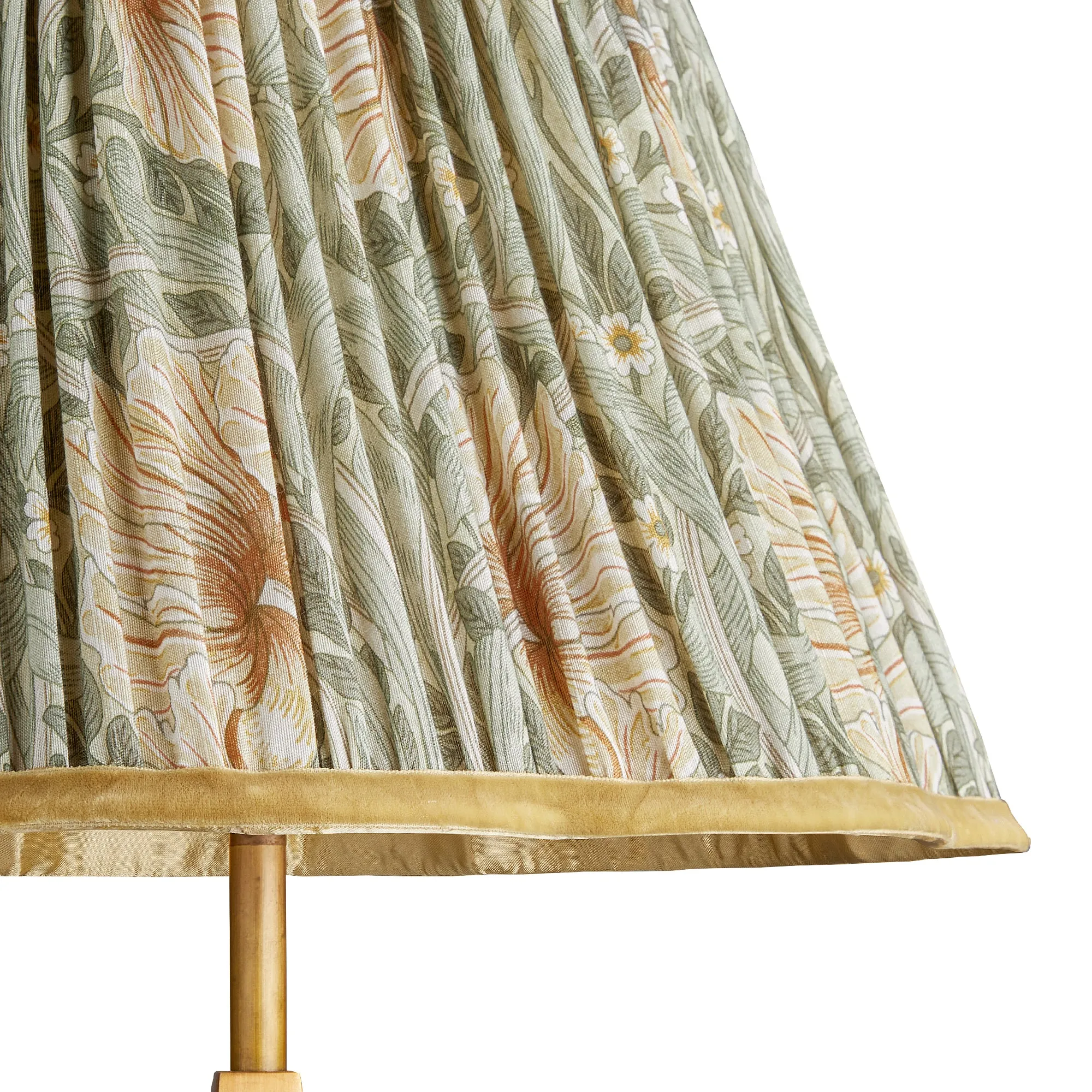 16cm scalloped empire shade in bayleaf & manilla silk Pimpernel by Morris & Co.