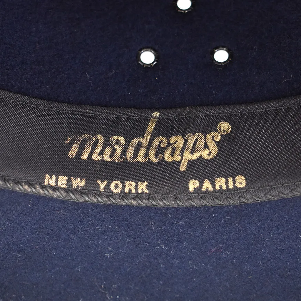 1950s Navy & Purple Vintage Fedora Hat