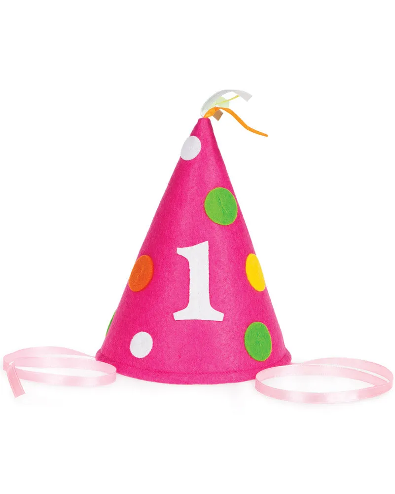 1st Birthday Pink Felt Hat