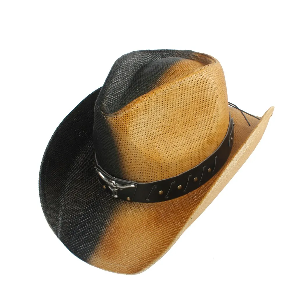 36 Stlye 100% Leather Men Western Cowboy Hat For Gentleman Dad Cowgirl Sombrero Hombre Caps Big Size XXL large head