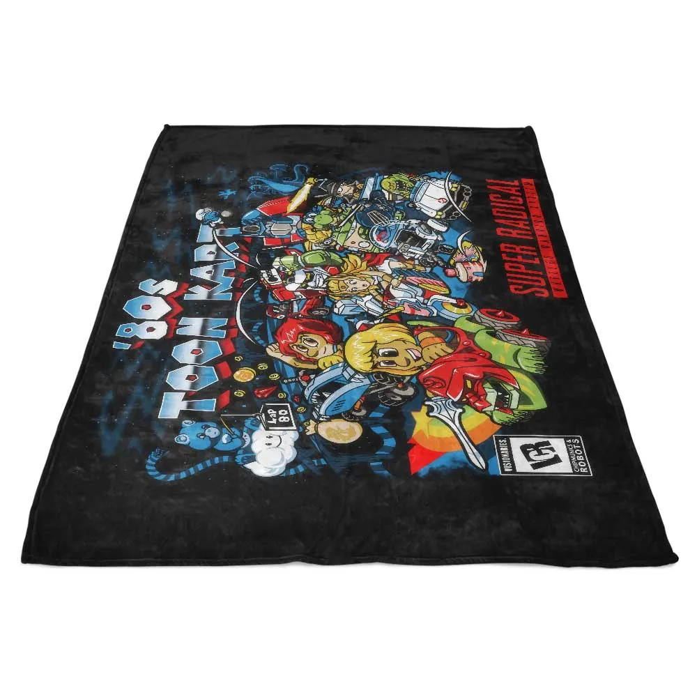 80's Toon Kart - Fleece Blanket