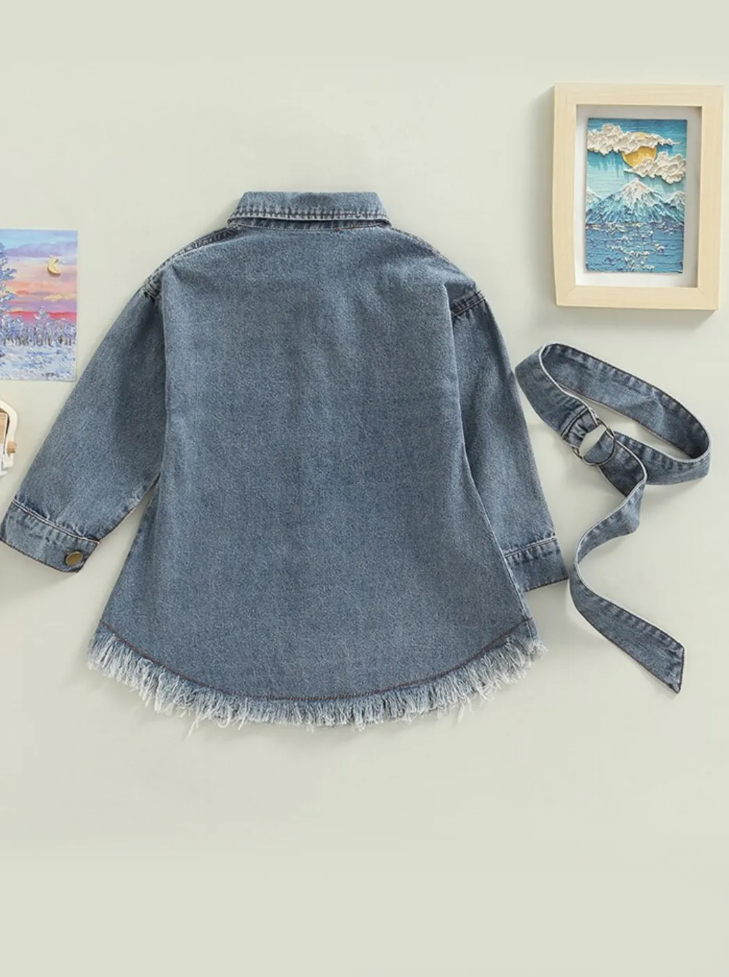 A Day In The Sun Belted Denim Dress