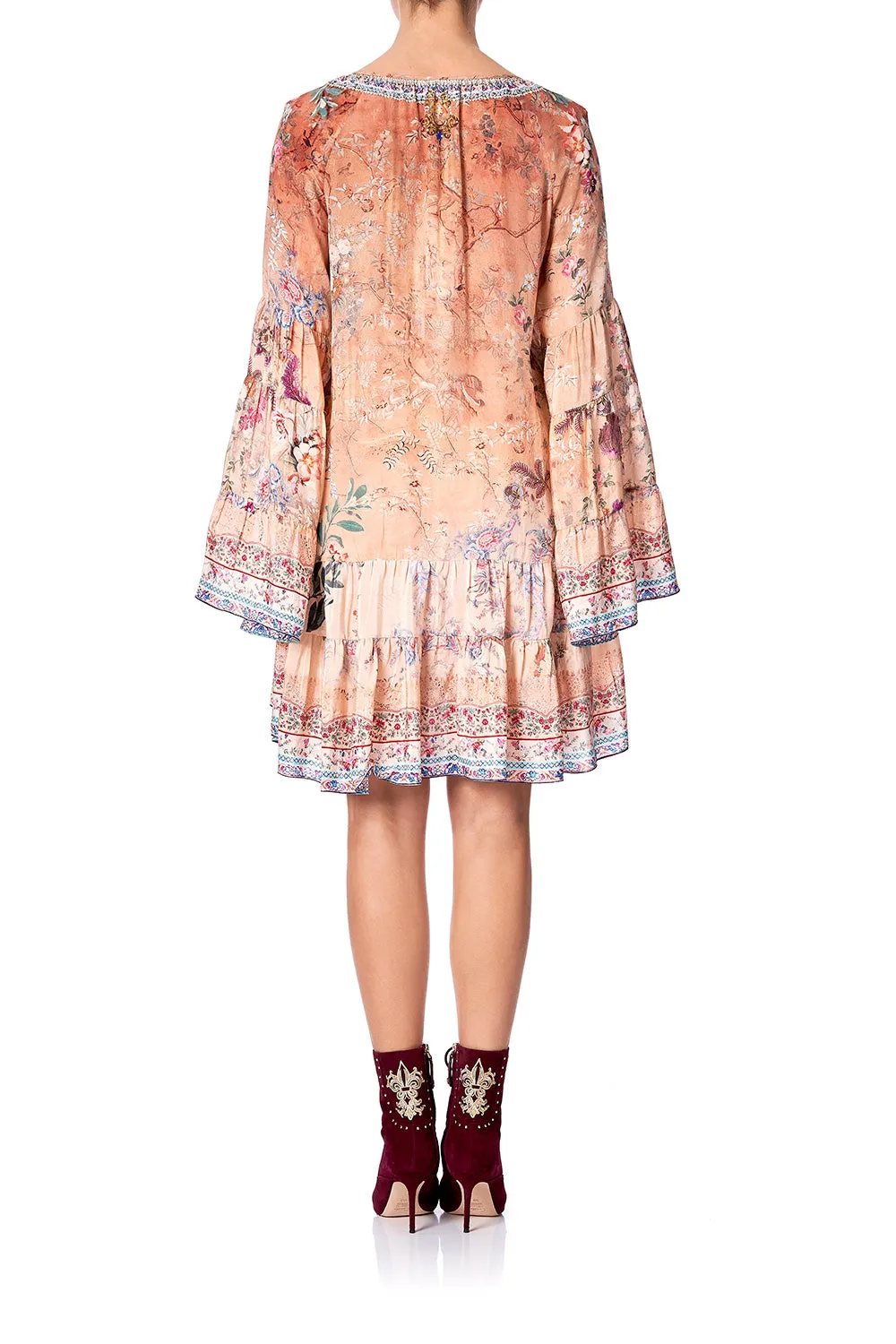 A-LINE GATHERED PANEL DRESS ALL MY AVIGNON