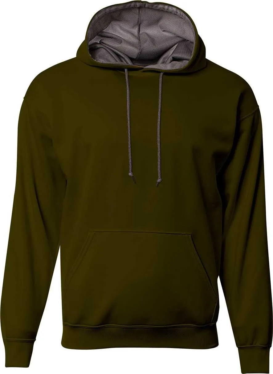 A4 N4279 Sprint Fleece Hoodie - Military Green Graphite