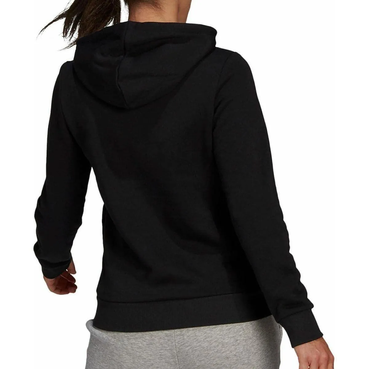 adidas Essentials Logo Fleece Womens Hoody - Black