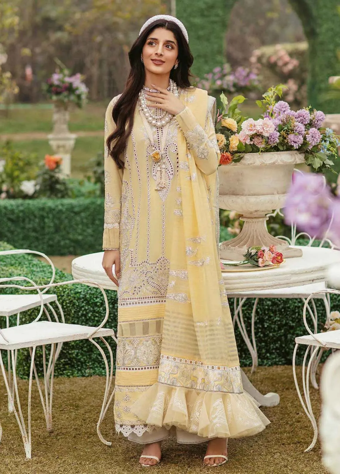 Afrozeh Embroidered Lawn Unstitched 3 Piece Suit - 06