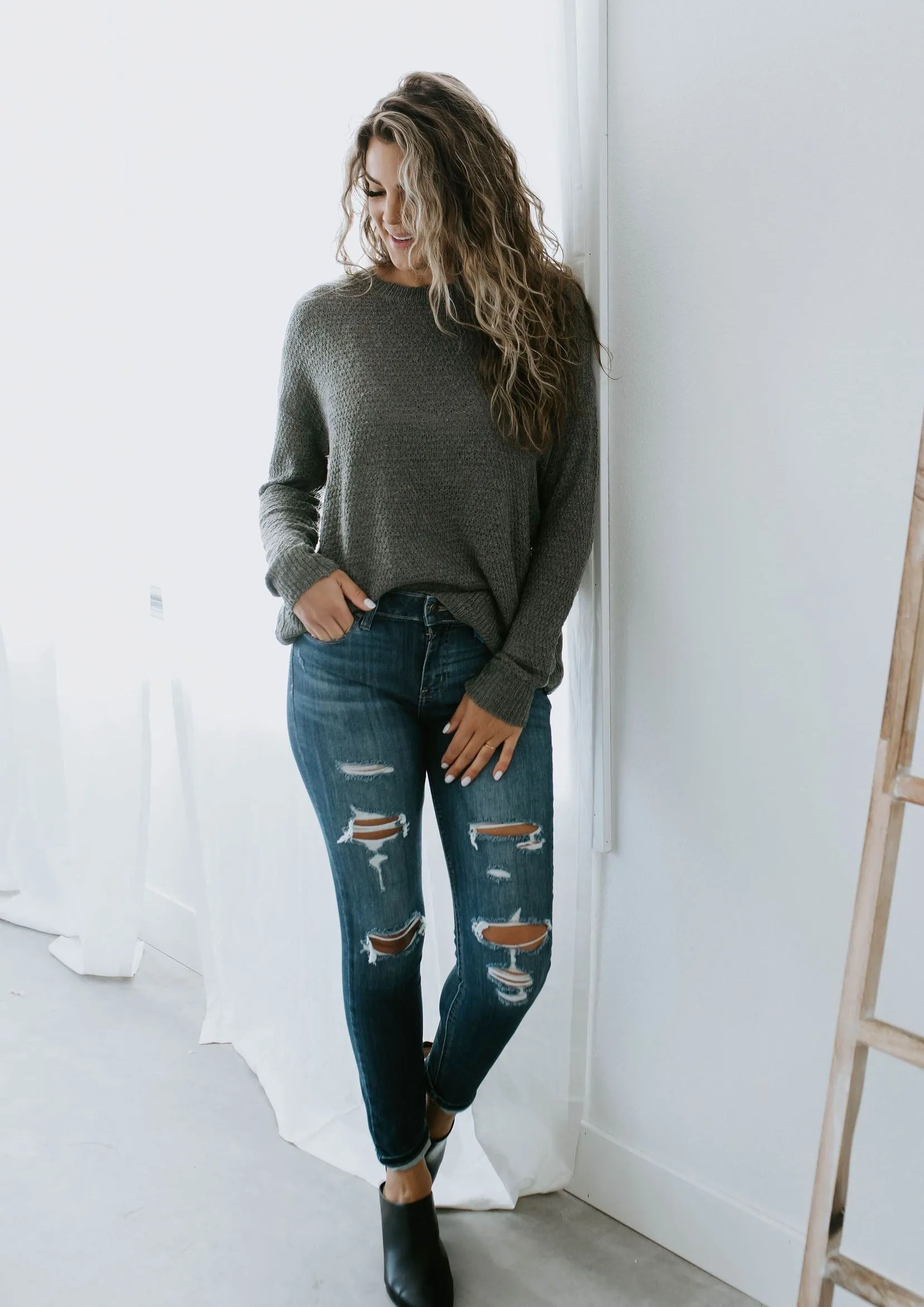 Alexa Open-Back Loop Sweater