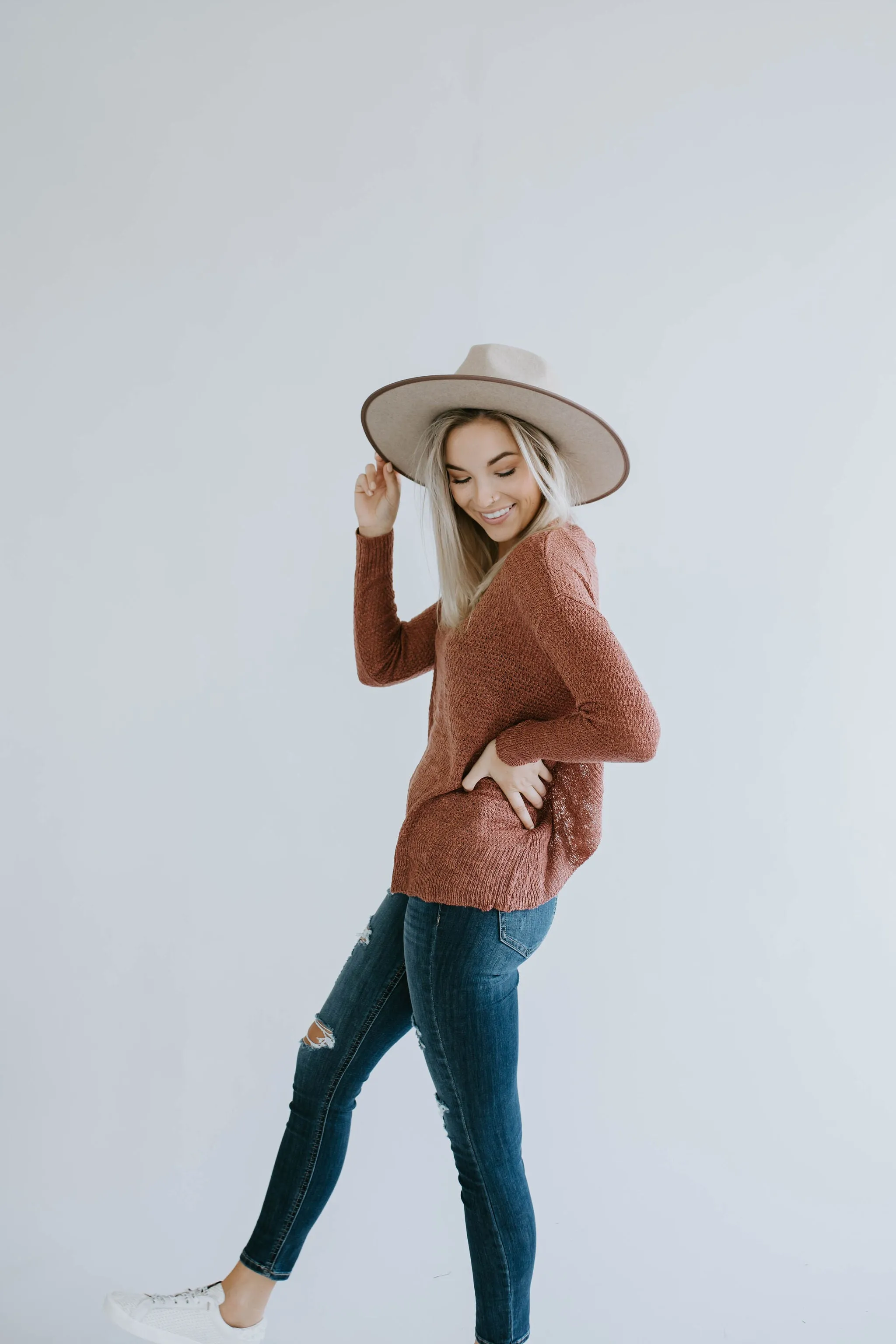 Alexa Open-Back Loop Sweater