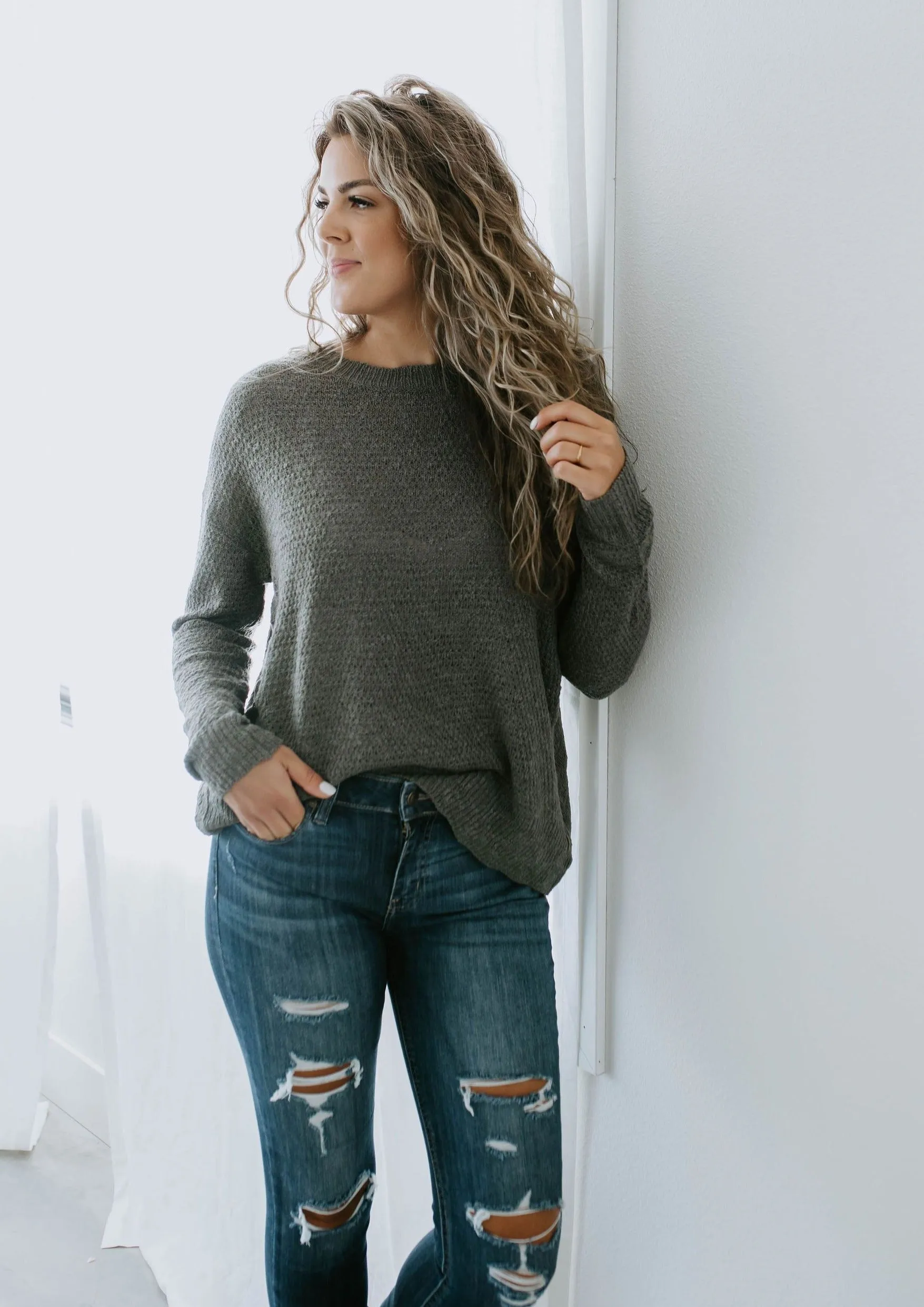 Alexa Open-Back Loop Sweater