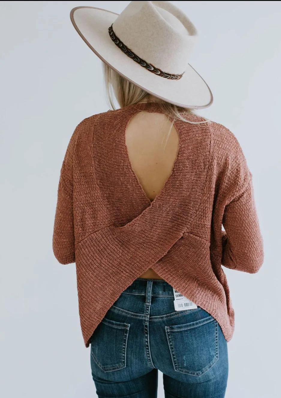 Alexa Open-Back Loop Sweater