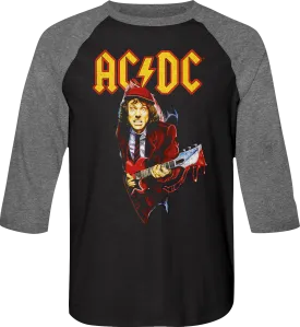 Angus Young Bloody Guitar ACDC Raglan Baseball Shirt