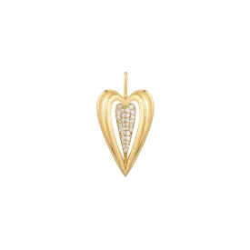 Ania Haie Gold Sculpted Heart Charm