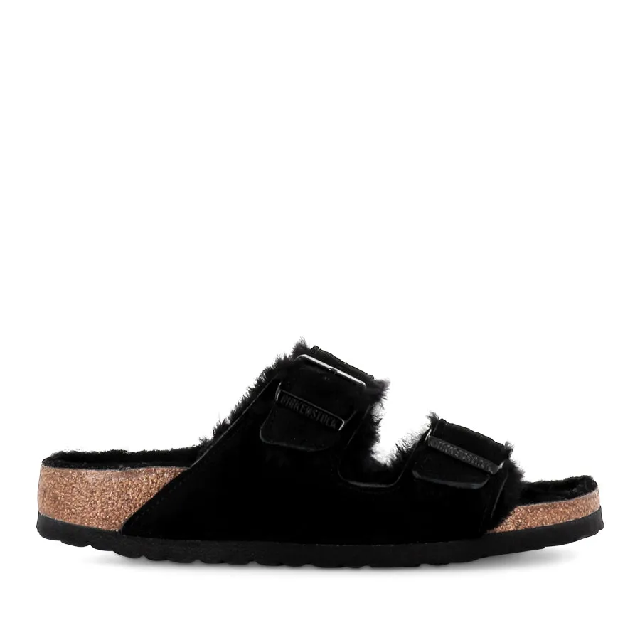 ARIZONA SHEARLING NARROW  - BLACK SUEDE