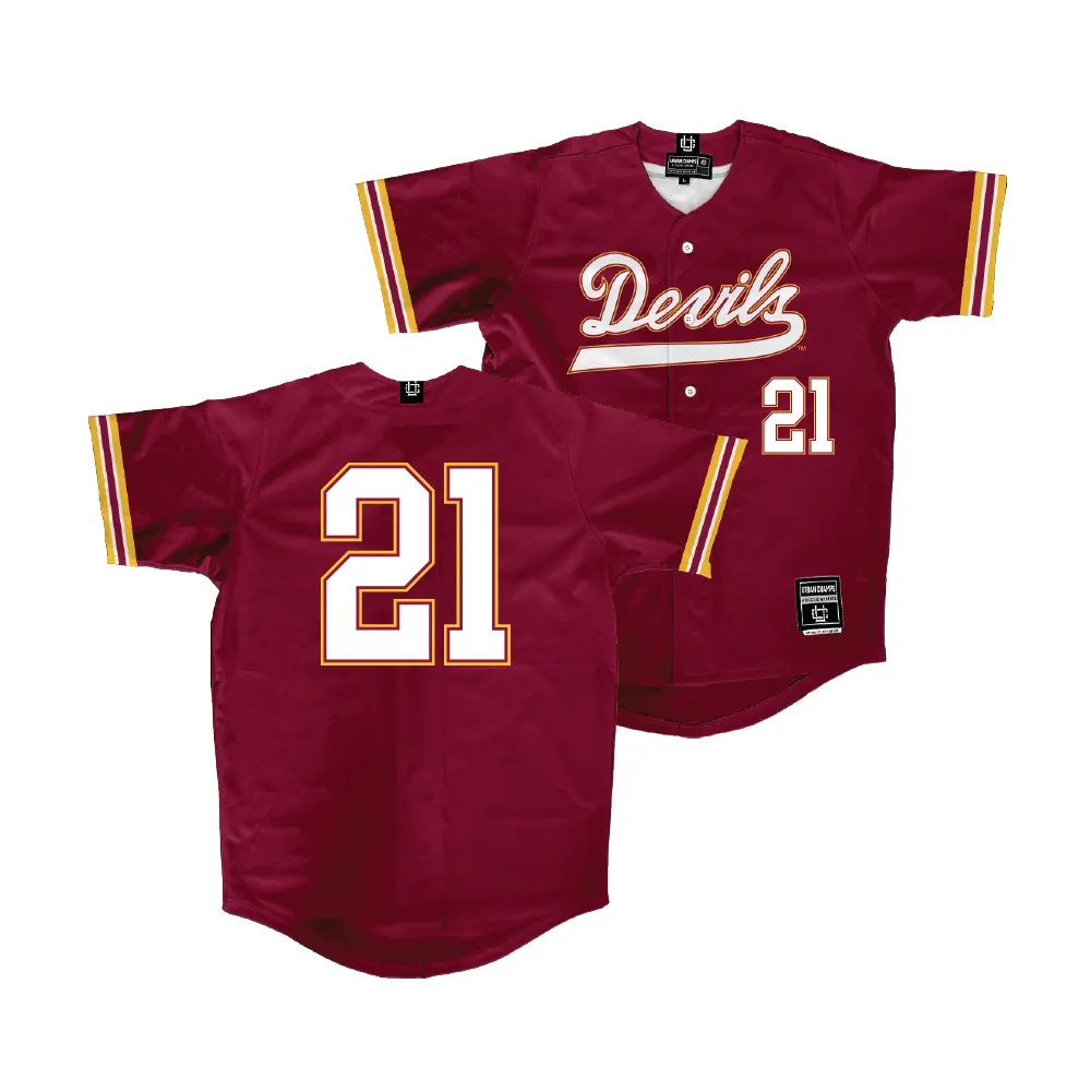 Arizona State Baseball Maroon Jersey  - Camden Bates