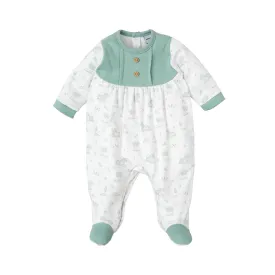 Babidu Baby Boys Dusty Green Babygrow