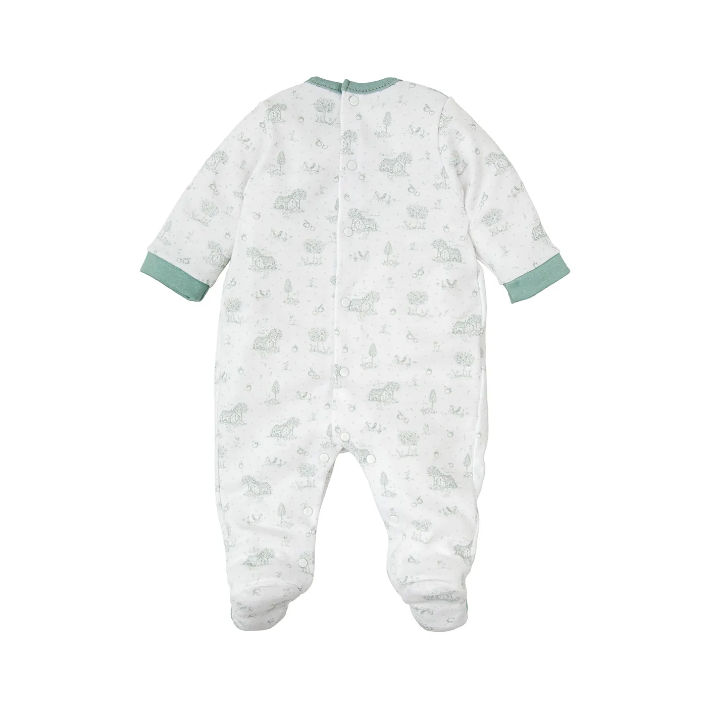 Babidu Baby Boys Dusty Green Babygrow