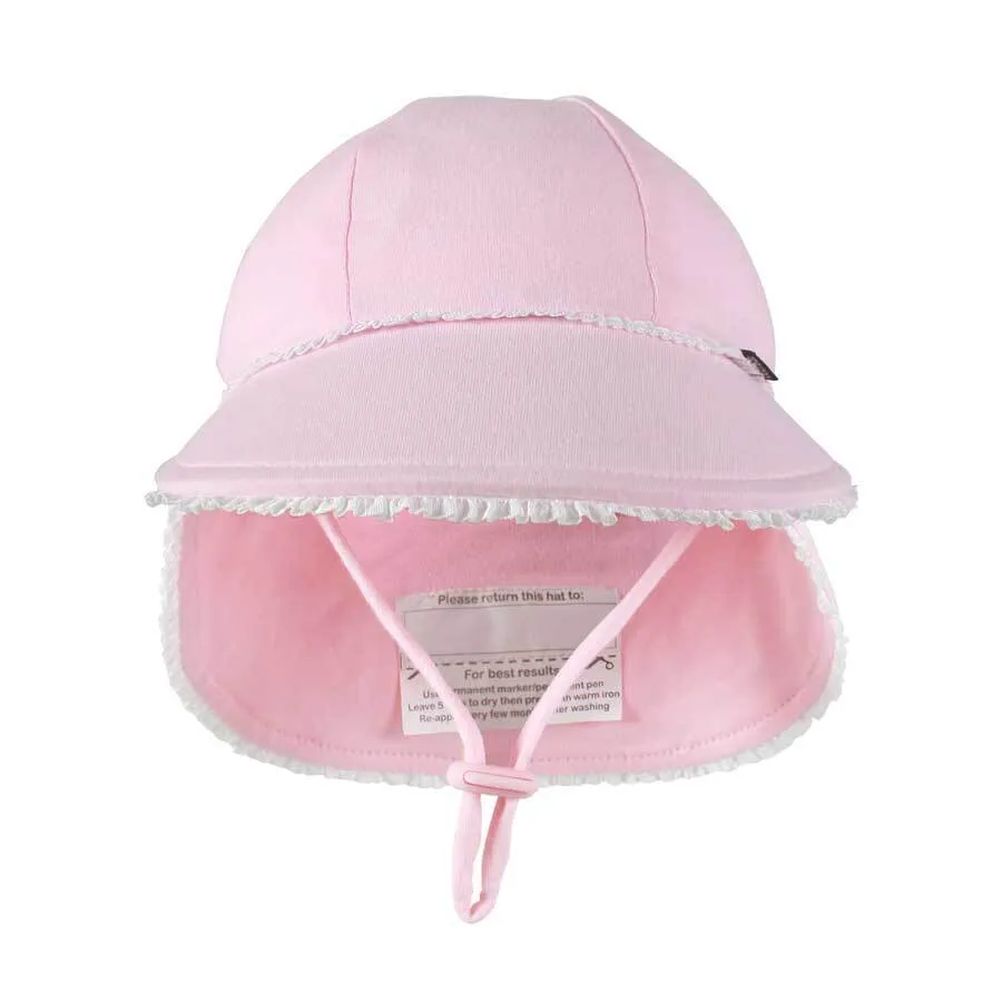 Baby Legionnaire Flap Sunhat - Blush Ruffle