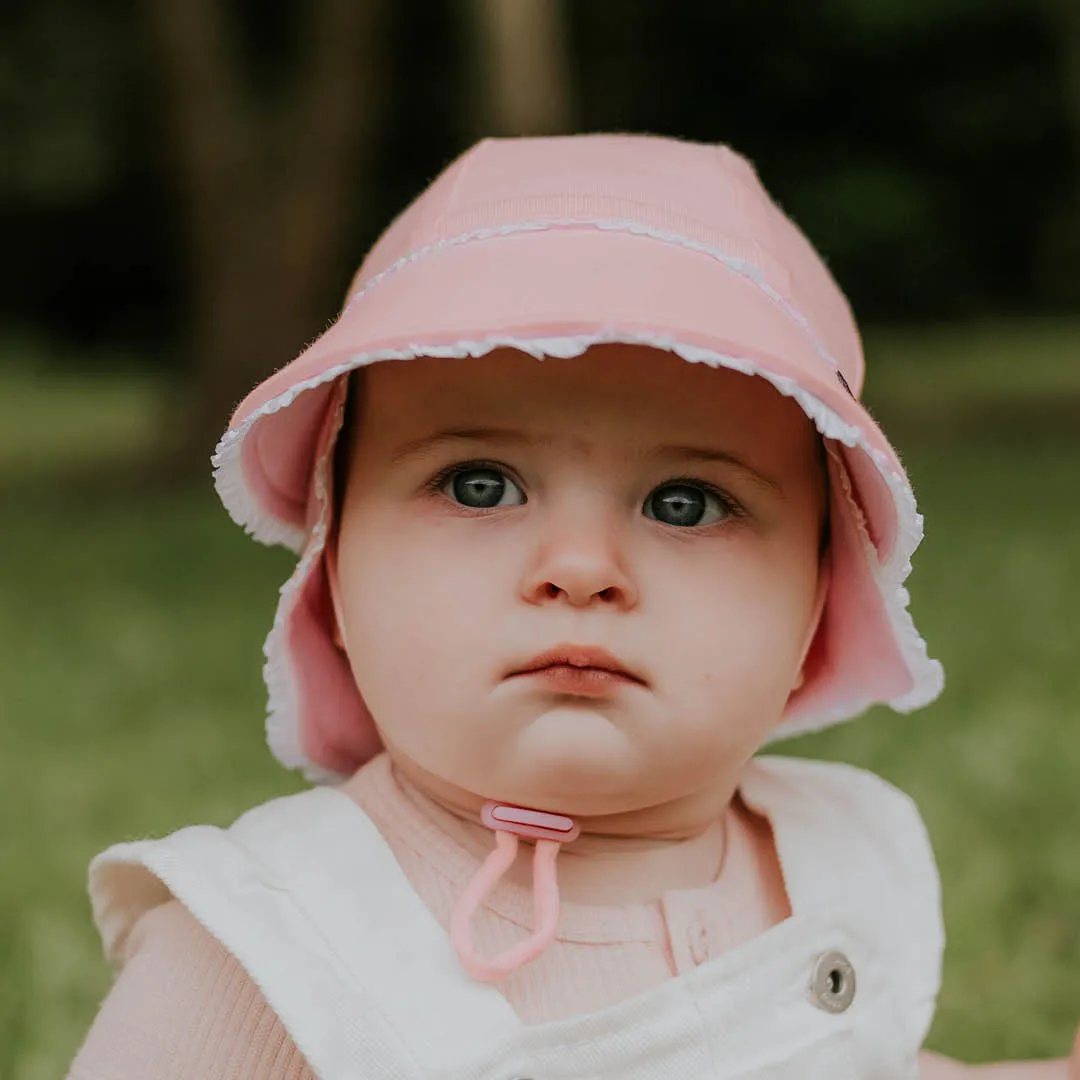 Baby Legionnaire Flap Sunhat - Blush Ruffle