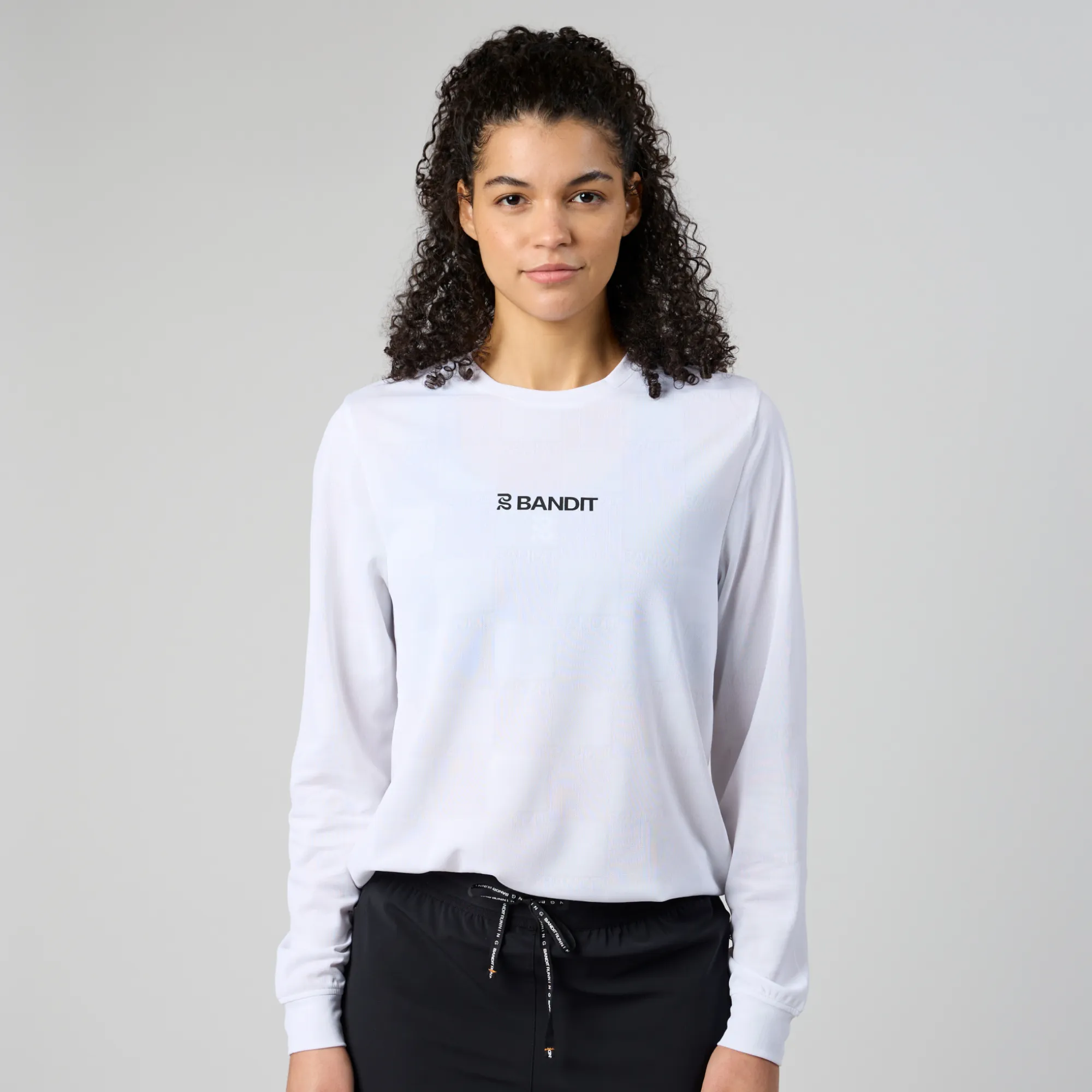 Bandit Cheque Jacquard Long Sleeve - Unisex, White