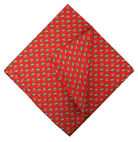 Bass Attack: Pocket Square - Red