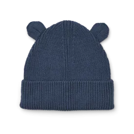 Beanie Hat W/ Ears - Gina - Indigo Blue