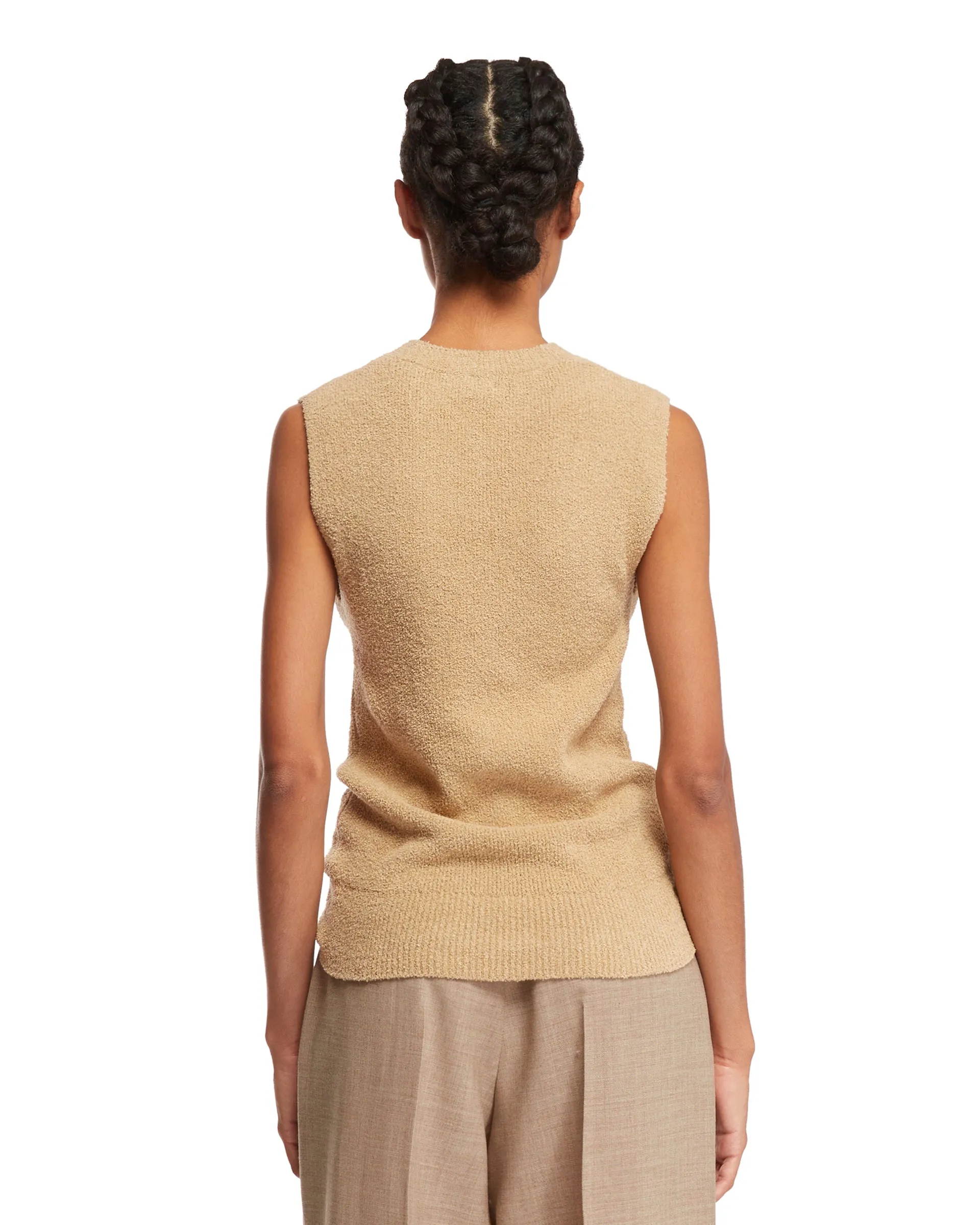 Beige Terry Knitted Top