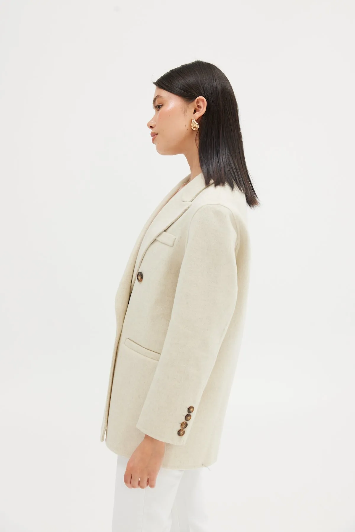 Blair Wool Blazer - Oatmeal