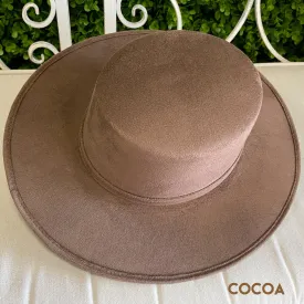 Boater Suede Hat for Women