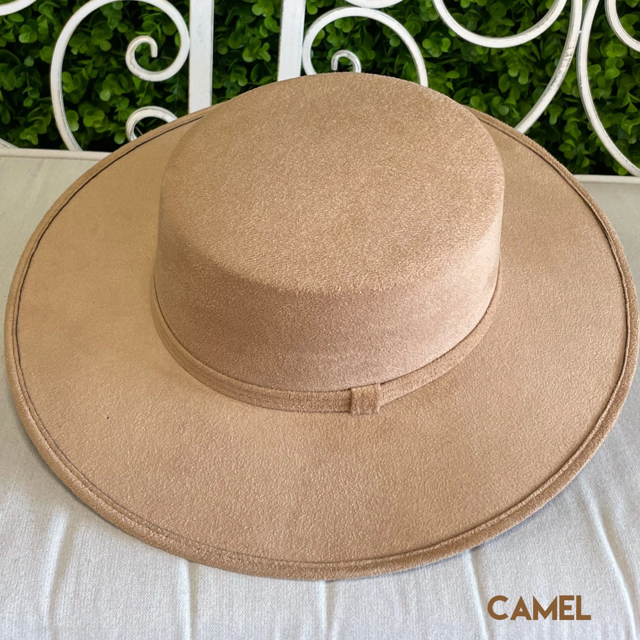 Boater Suede Hat for Women