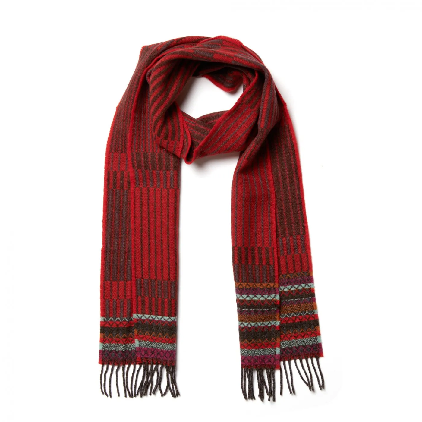 Bothy Dahlia Scarf - Red