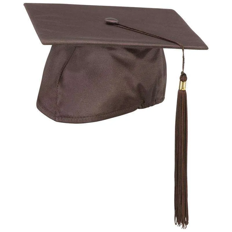 Brown Cap And Tassel Shiny Satin Finish