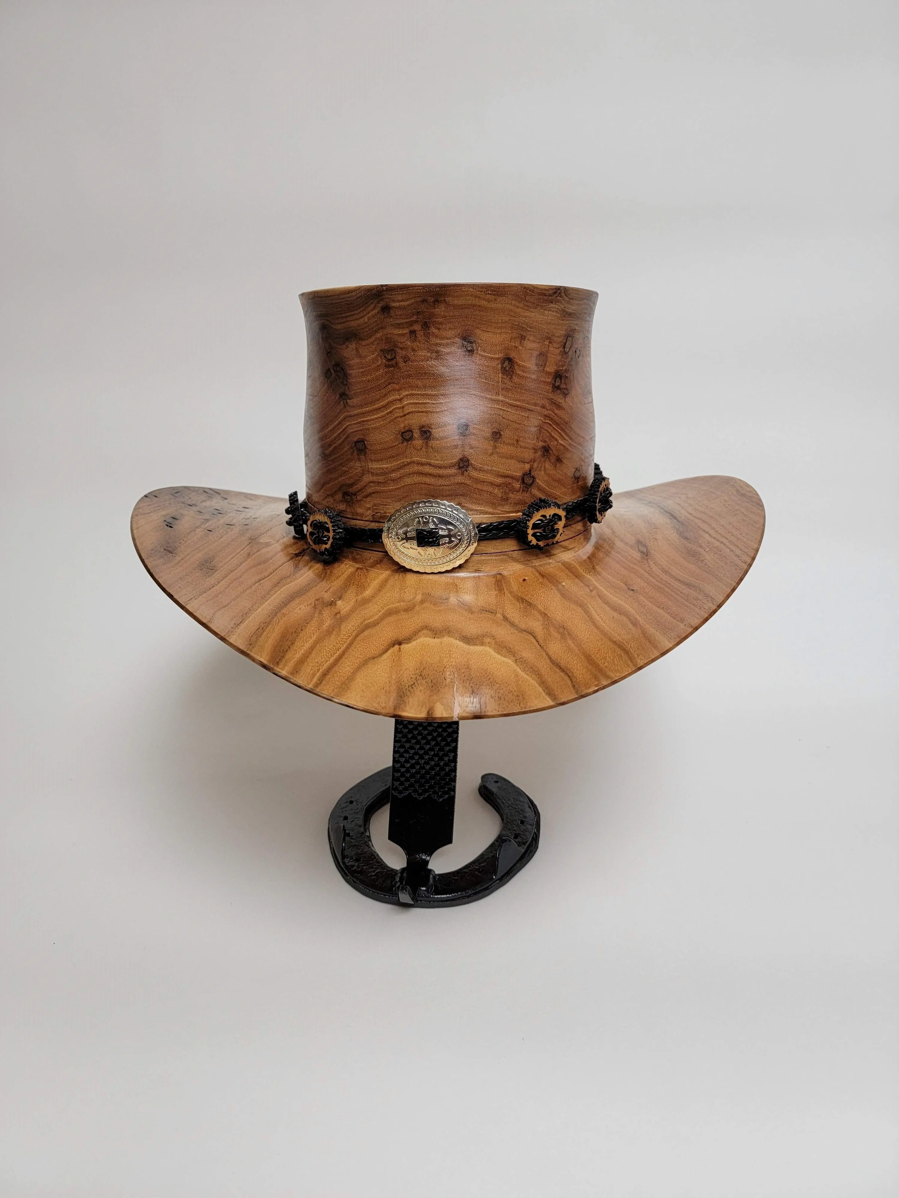 Butternut Cowboy Hat - Rare Wood Turned Men's Headwear