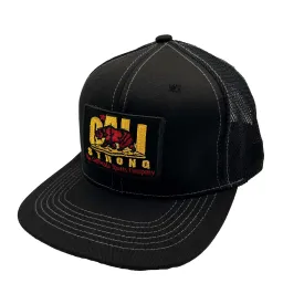 CALI Strong Original Tactical Trucker Hat Flat Bill Morale Patch Trojan