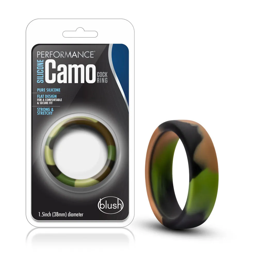 Camo Comfort Silicone Cock Ring - Soft, Stretchy, and Easy to Clean!