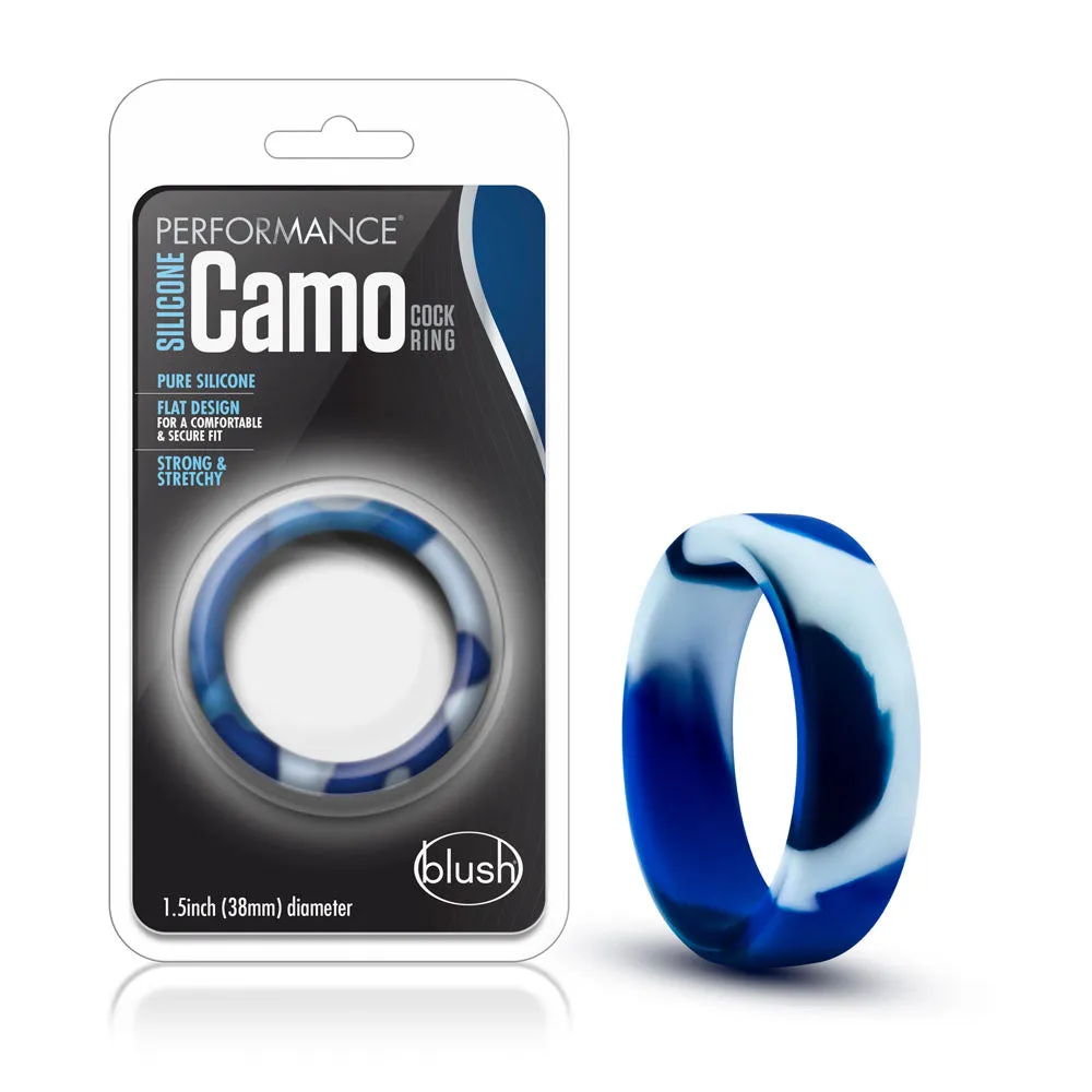 Camo Comfort Silicone Cock Ring - Soft, Stretchy, and Easy to Clean!