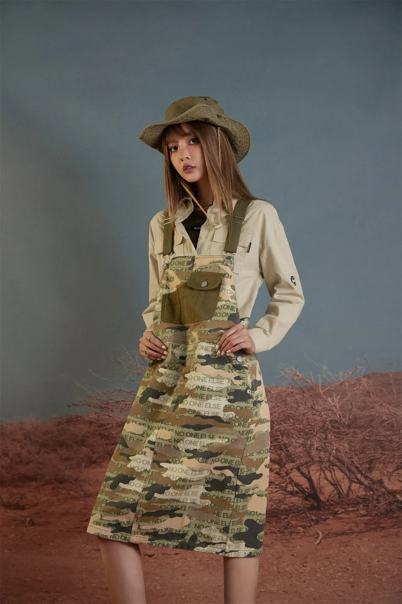 Camouflage Overall Dress