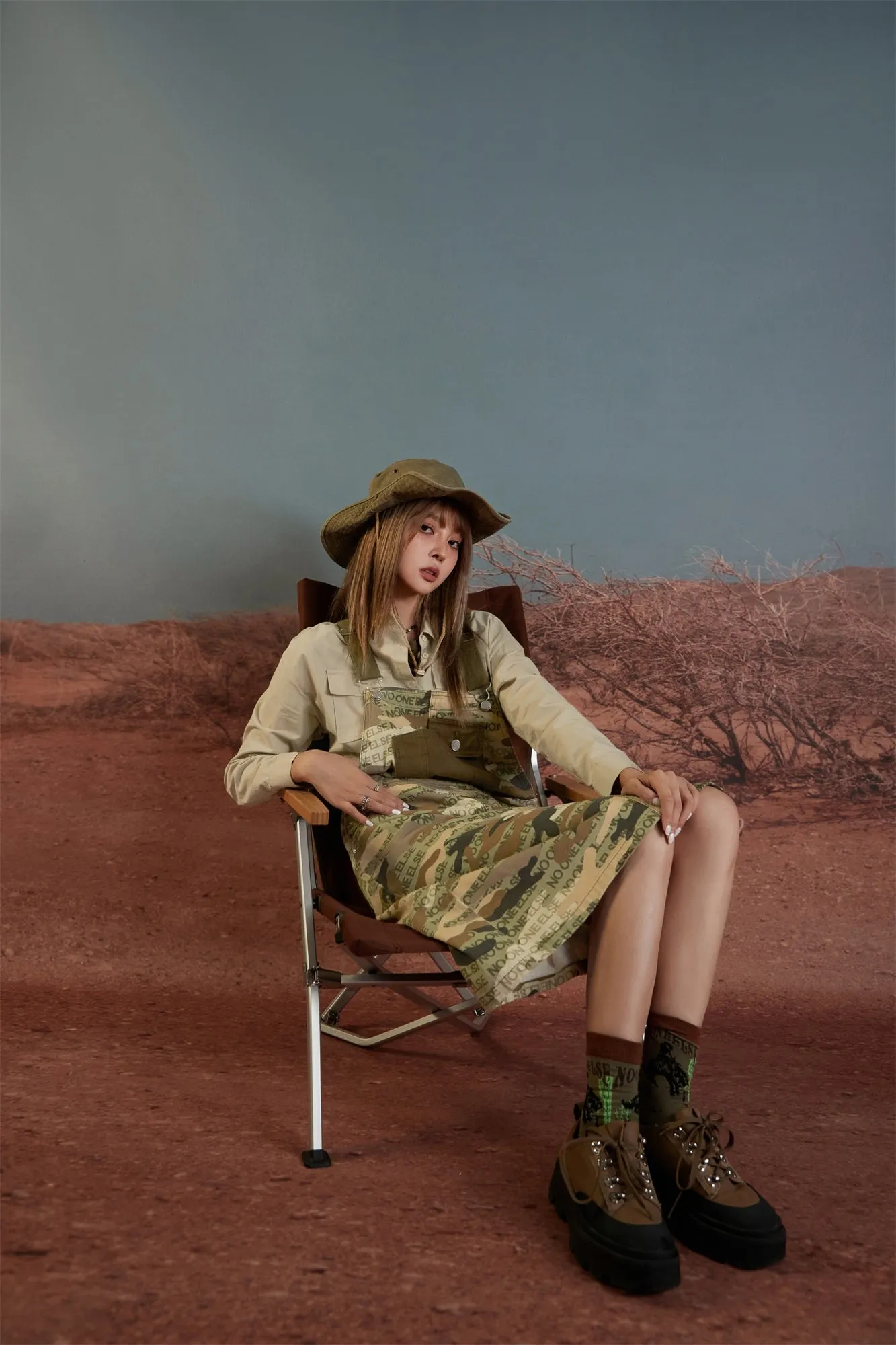 Camouflage Overall Dress