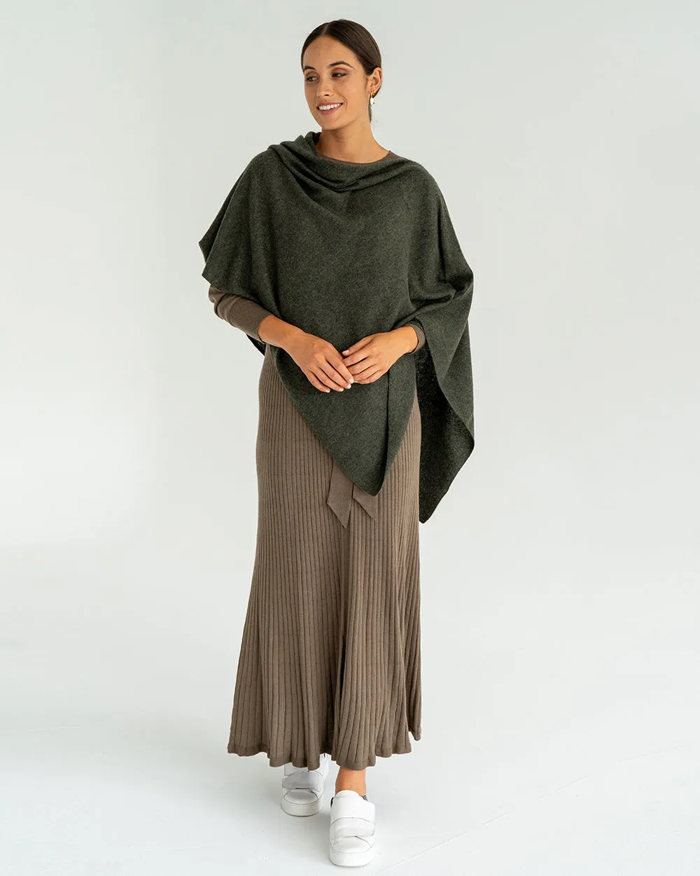 Cashmere Caplet - Khaki