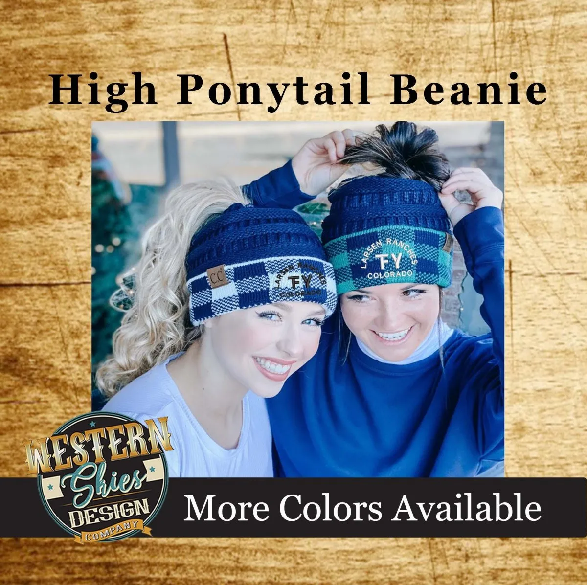 CC Beanie High Ponytail Knit Cap