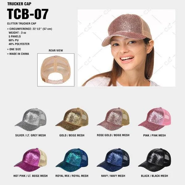 CC GLITTER TRUCKER CAP