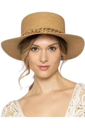 Chain Accent Panama Hat