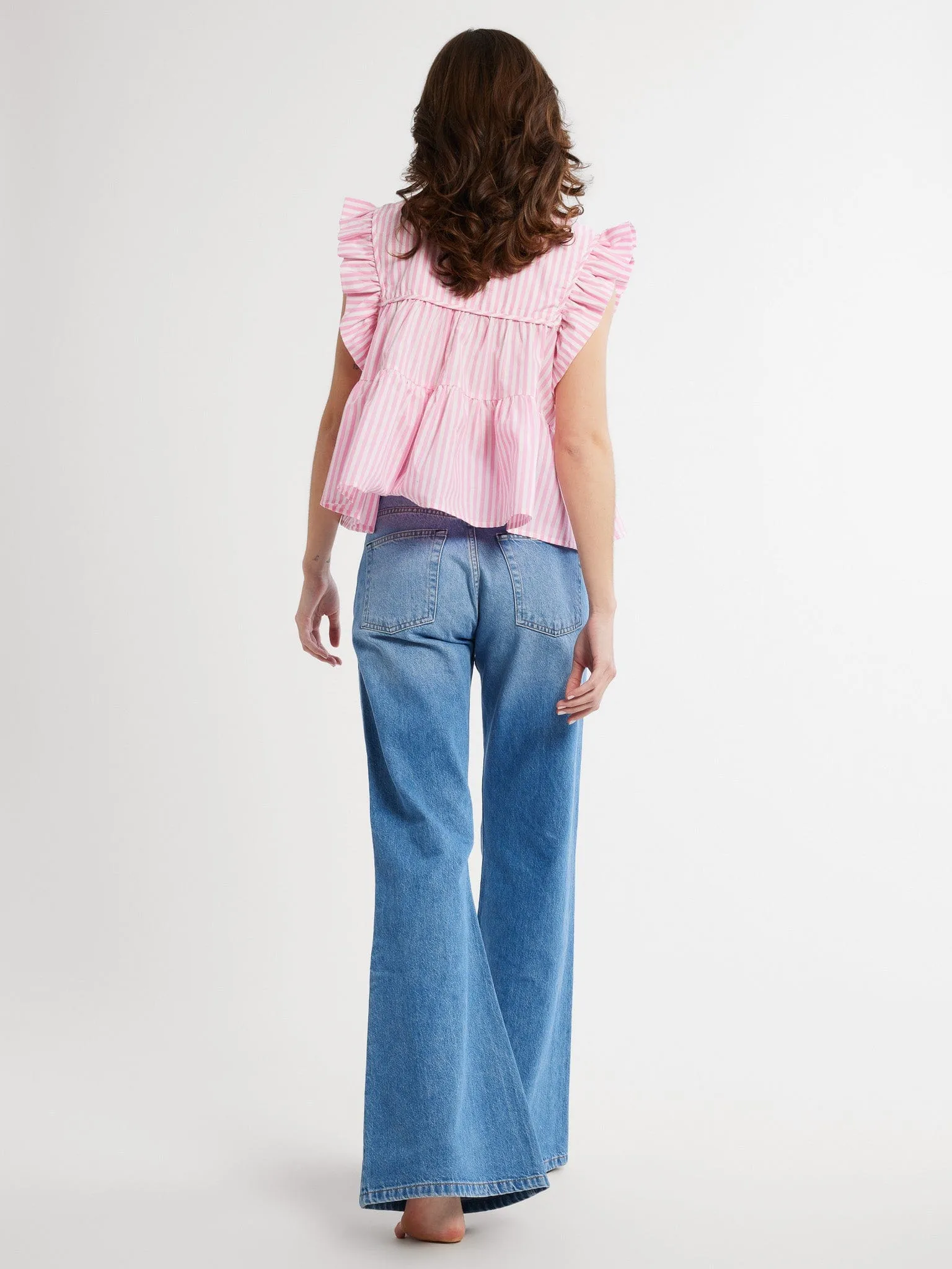 Chelsea Top in Bubblegum Stripe