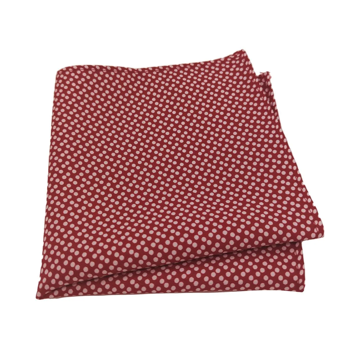 Cranberry Dotty Pocket Square