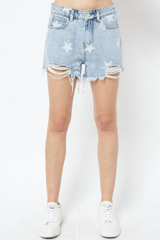 Denim Star Shorts