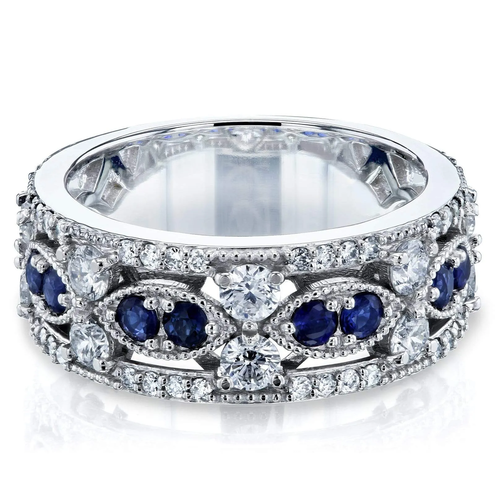 Diamond & Sapphire Fashion Band