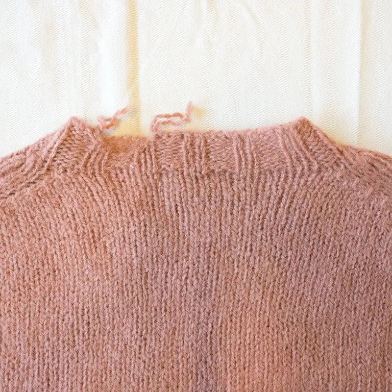 distressed crew neck jumper