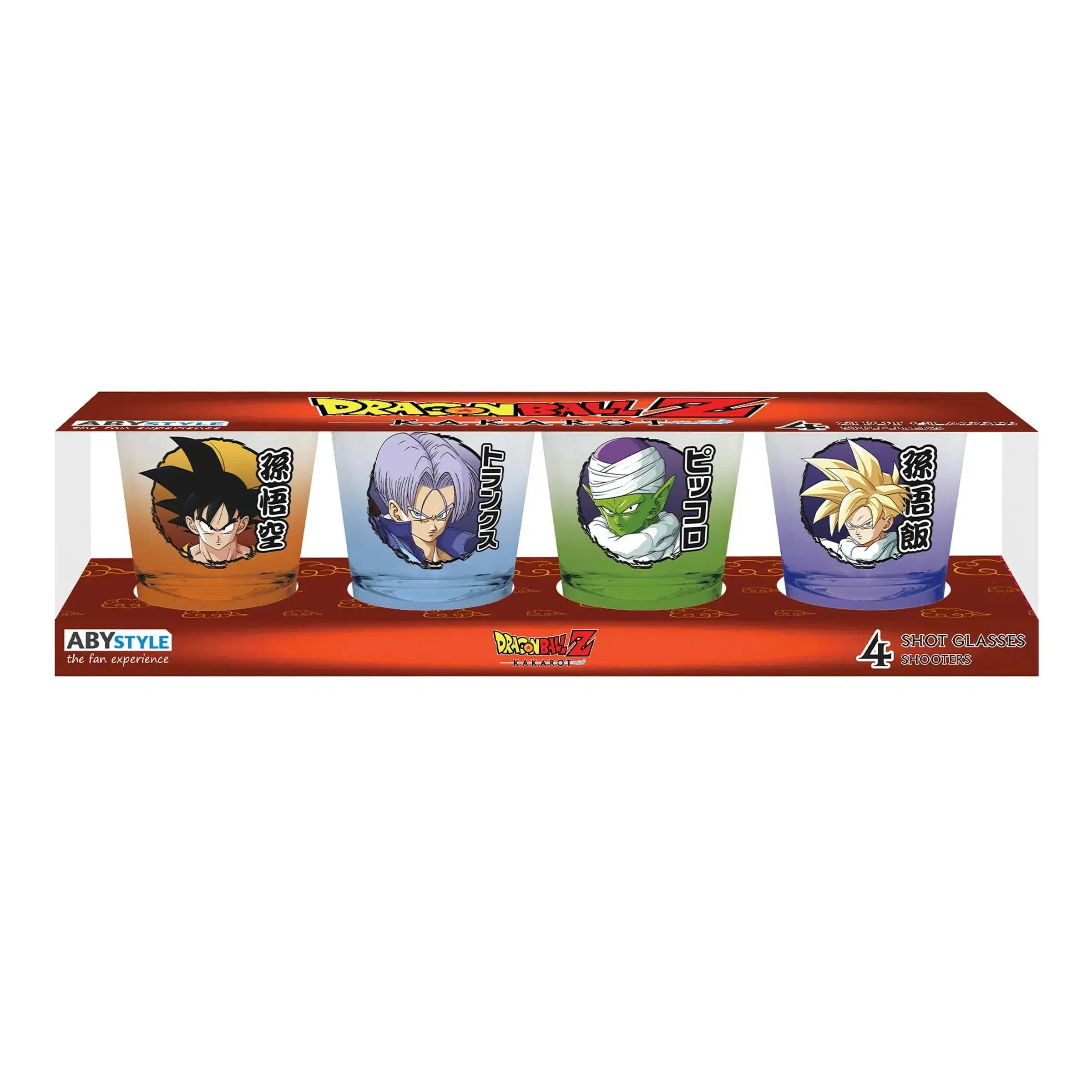 Dragon Ball Z - 4-Piece Heroes Shot Glass Set - ABYstyle