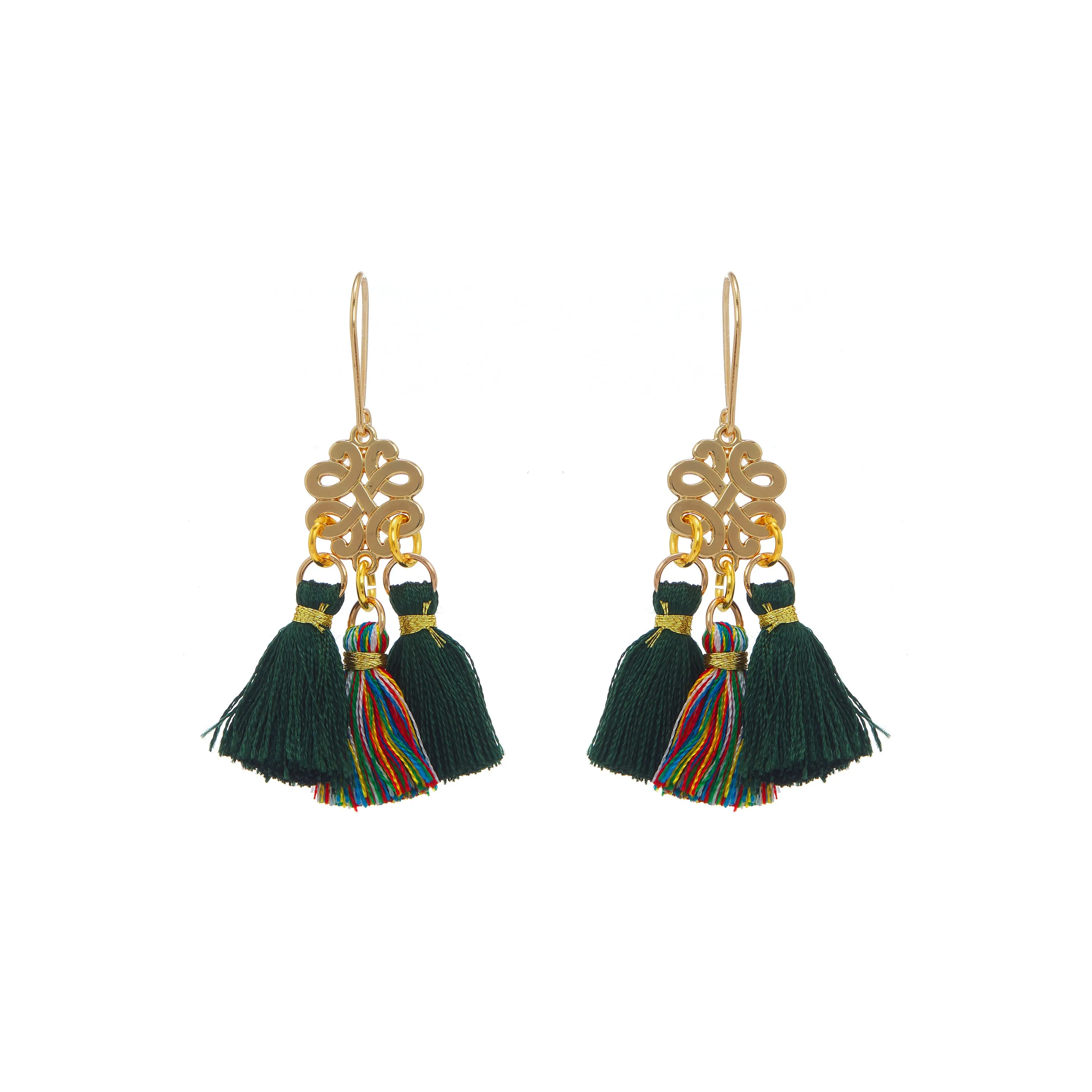 Earrings - Mini Tassel - Jungle Riot